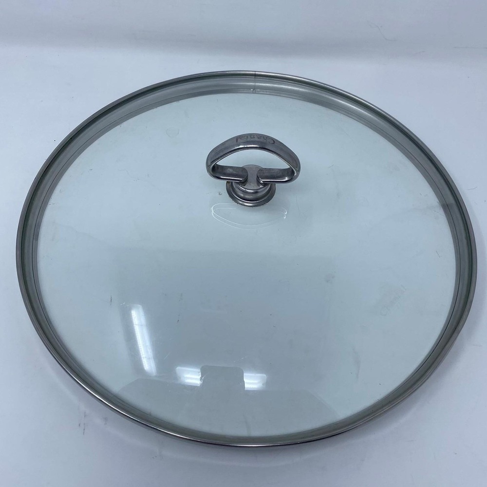 Chantal 27 Outer 10.75" Inner 10" Cookware Lid Glass Stainless Steel Rim Handle